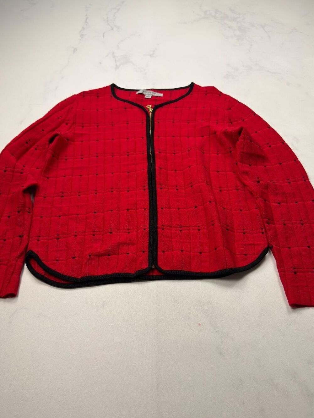 Marc New York Red Cardigan VTG 90s Classic Fitted - Womens M
